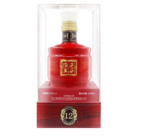 2020年1月10日生产 52度 丰谷酒王(12) 浓香型白酒 478ml 单瓶